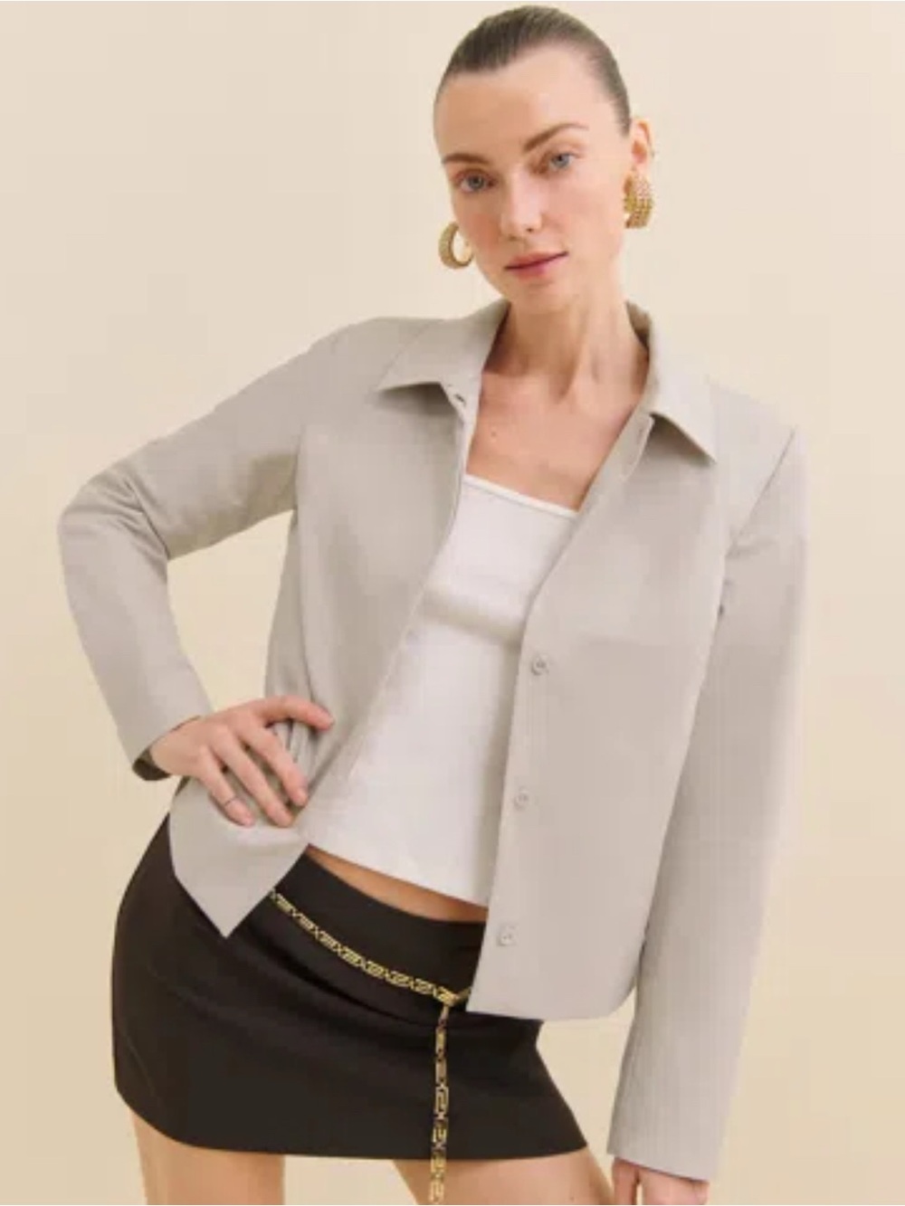 NWT Reformation Jade Jacket in Light Khaki